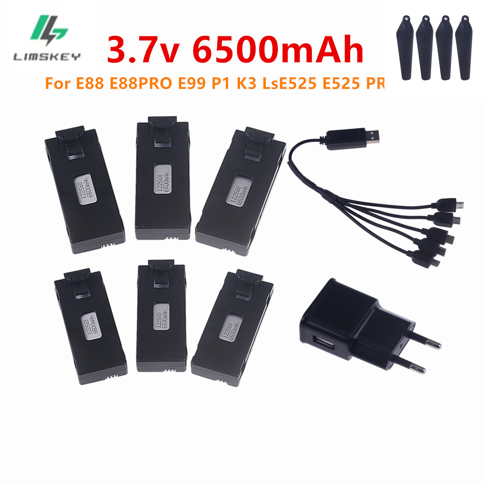 Eachine Drone E58 - 3.7V 6500Mah Lipo Batterij en Oplader